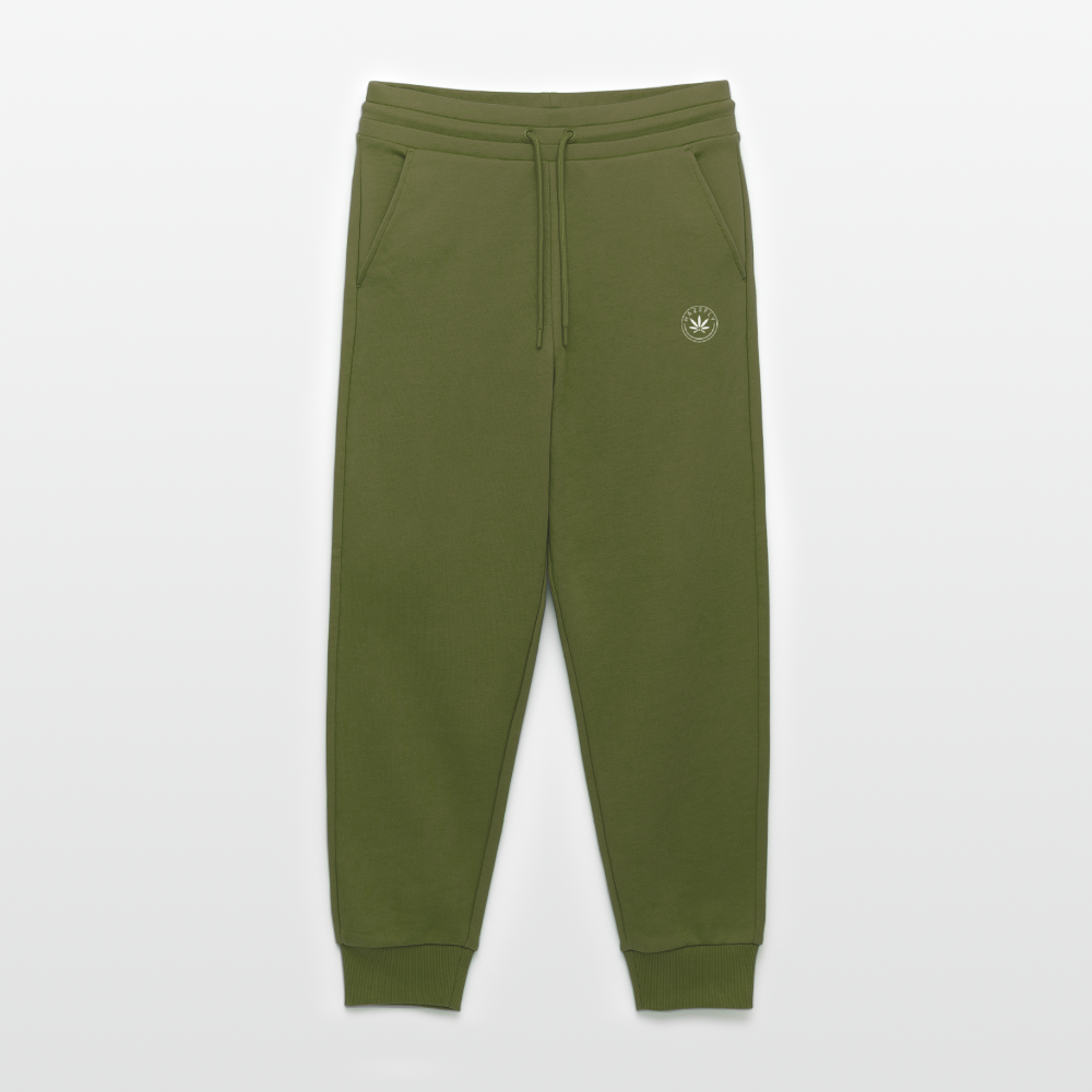 HAZEFLY WHITE Organic Relaxed Jogginghose - MOSS GREEN