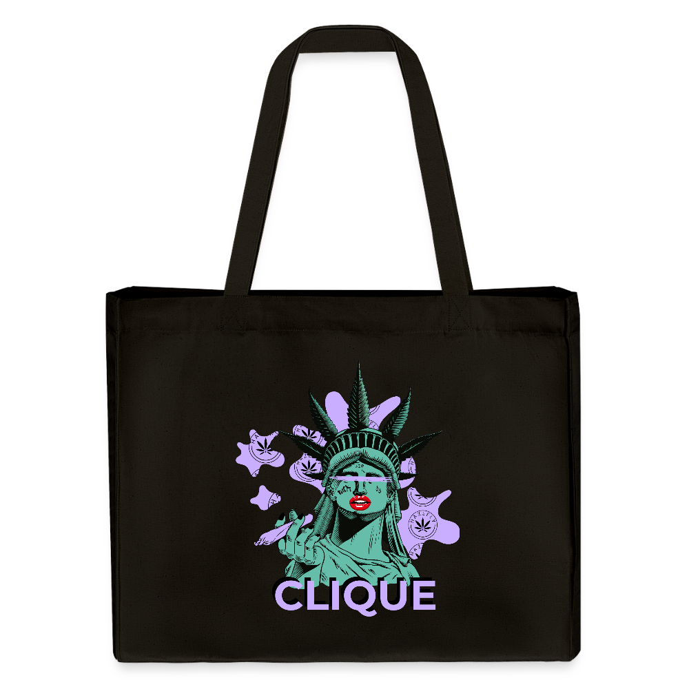 420 CLIQUE recycelter Shopping Bag - Schwarz