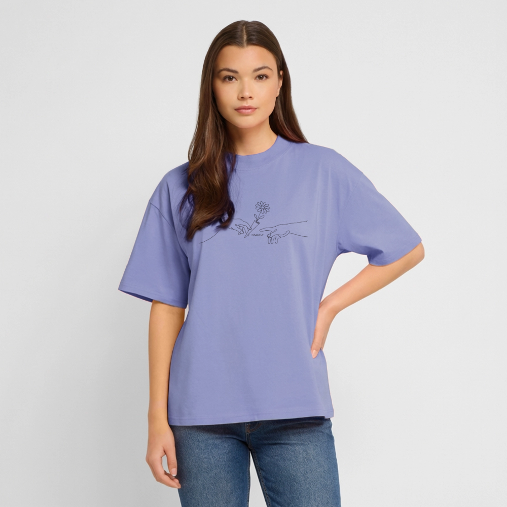 PASS IT Oversized Unisex Bio T-Shirt - Violett