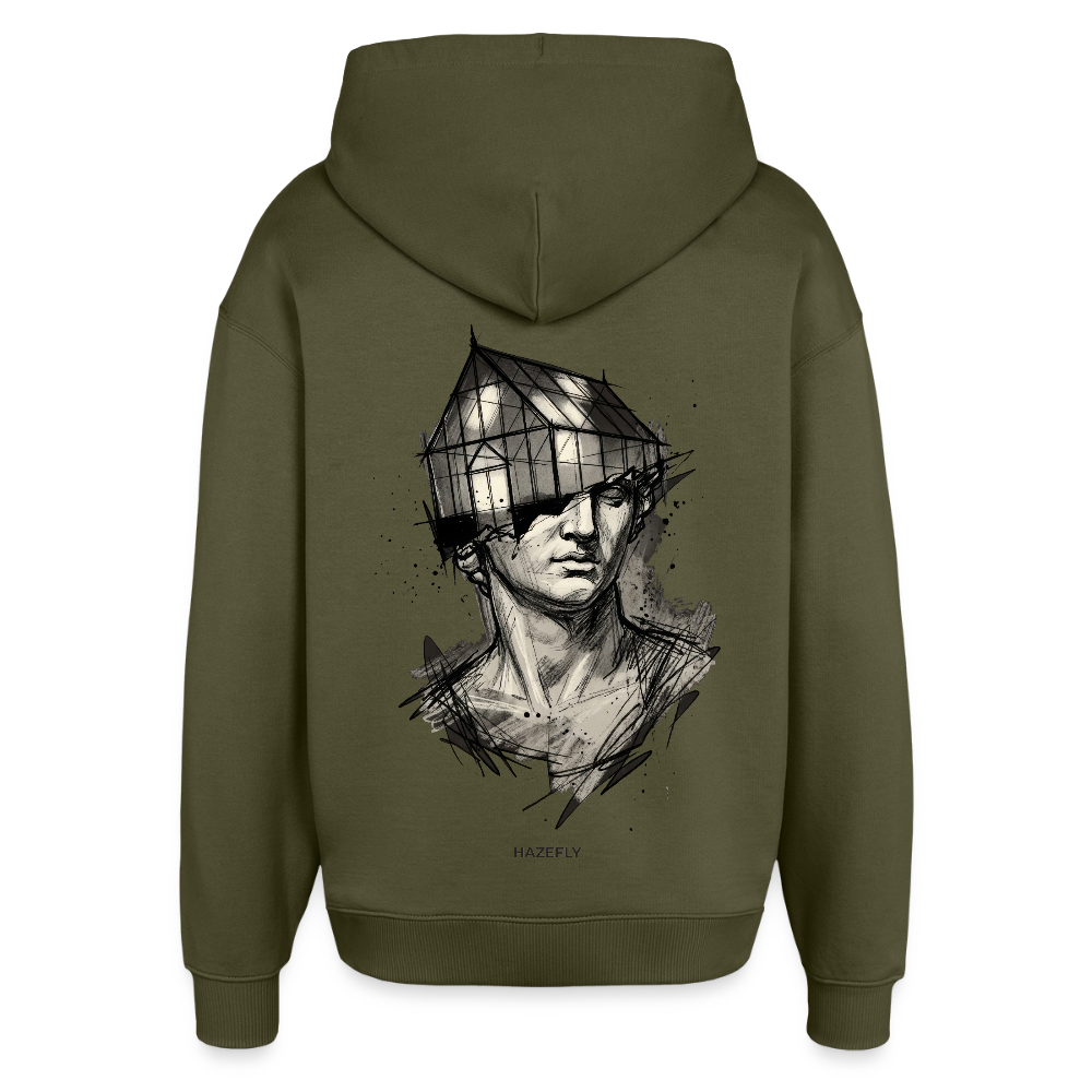 GREEN MIND Oversized Unisex Bio-Hoodie - Khaki