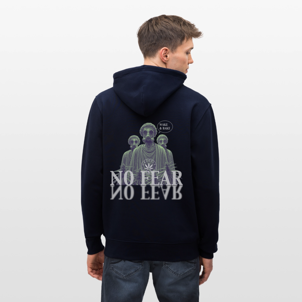 NO FEAR Unisex Bio-Kapuzenjacke - Navy