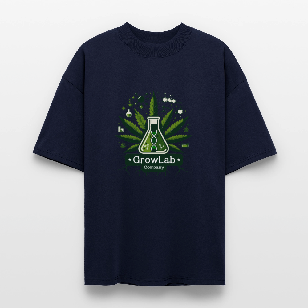 GLOW GARDEN WITH GROWLAB Oversized Unisex Bio T-Shirt - Navy