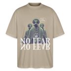 NO FEAR Oversized Unisex Bio T-Shirt - Steingrau