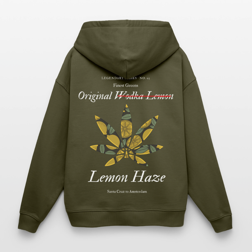 TRUE LEMON Oversized Unisex Bio-Hoodie - Khaki