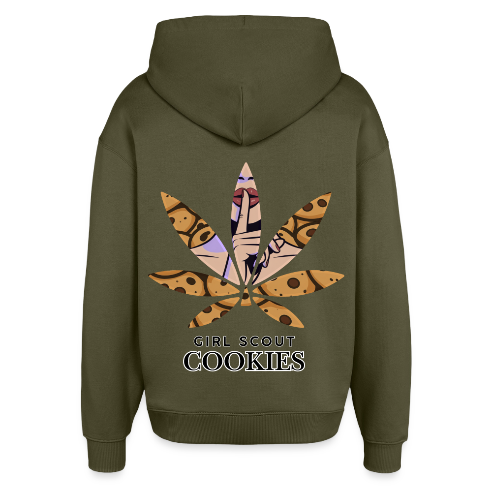 GIRL SCOUT COOKIES Oversized Unisex Bio-Hoodie - Khaki