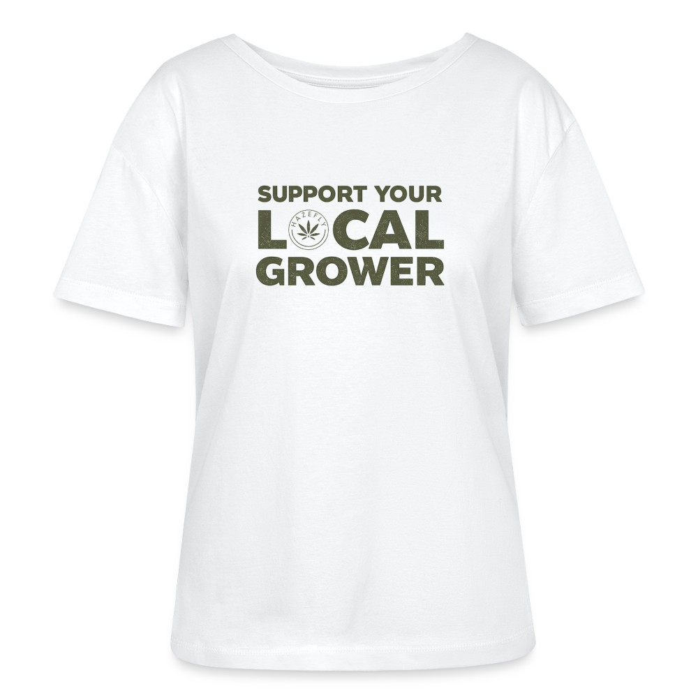 LOCAL GROWER Relaxed Frauen Bio-T-Shirt - Weiß