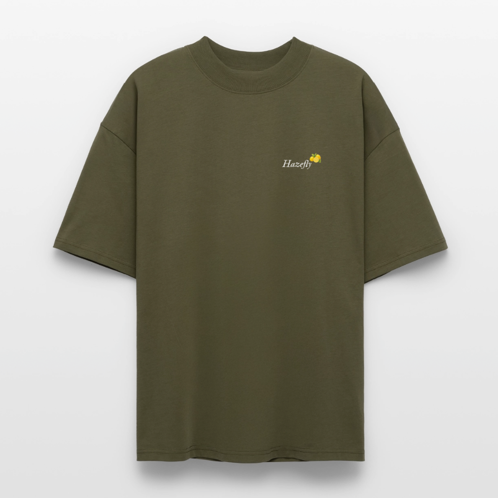 TRUE LEMON Oversized Unisex Bio T-Shirt - Khaki