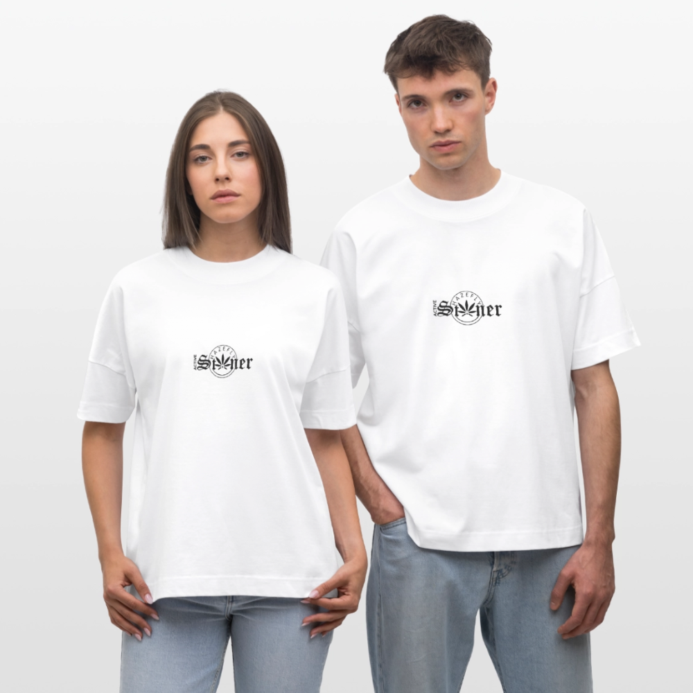 ACTIVE STONER Oversized Unisex Bio T-Shirt - Weiß