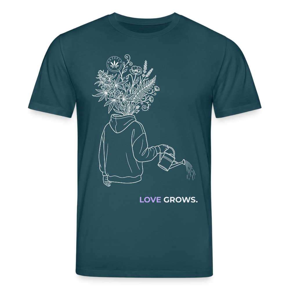 LOVE GROWS II Unisex Bio-T-Shirt - Dunkles Petrol