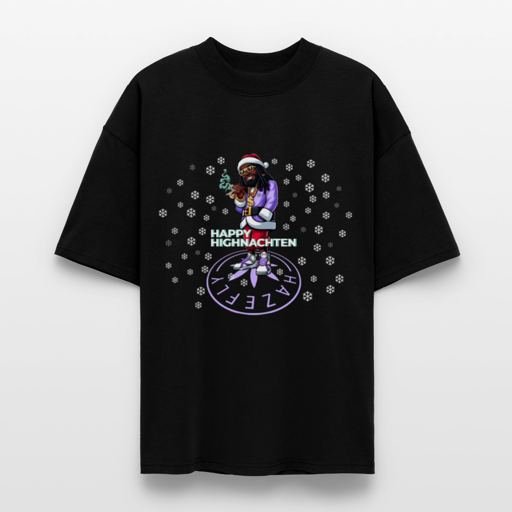 HI SANTA Oversized Unisex Bio T-Shirt - Schwarz