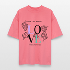 GROW. CHILL. REPEAT. Oversized Unisex Bio T-Shirt - Pink 