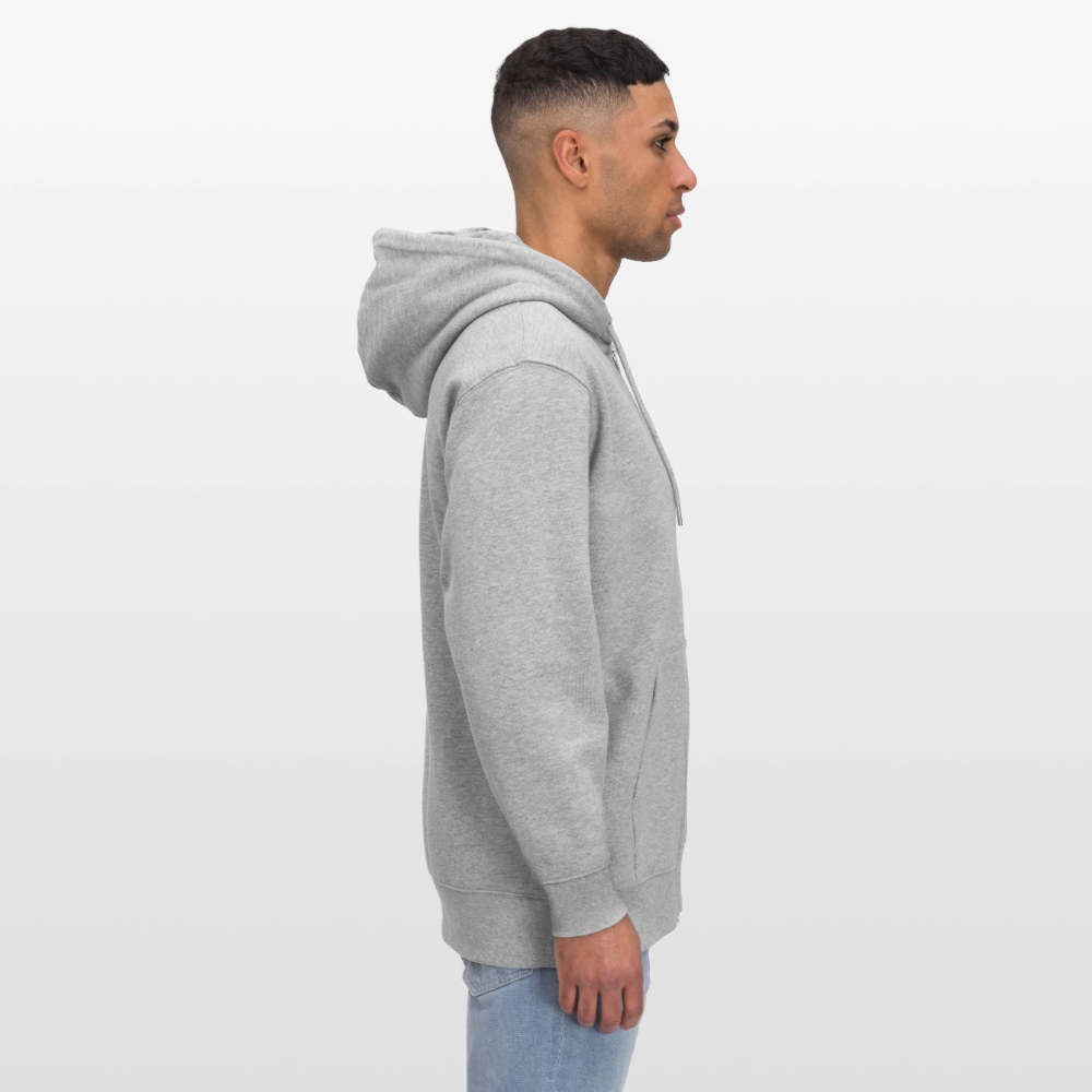 420 SKULL Unisex Bio-Kapuzenjacke - Grau meliert