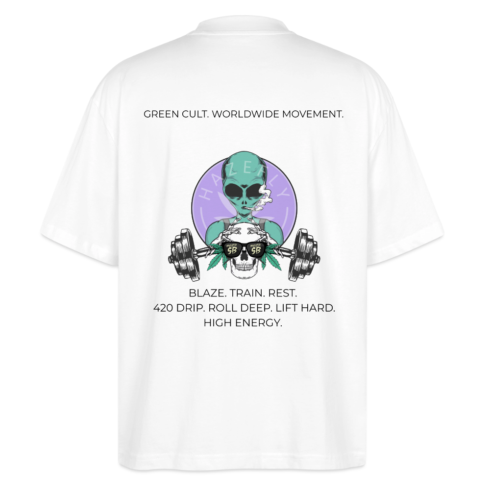 GREEN CULT Oversized Unisex Bio T-Shirt - Weiß