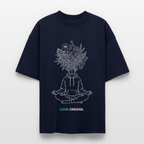 LOVE GREENS Oversized Unisex Bio T-Shirt - Navy