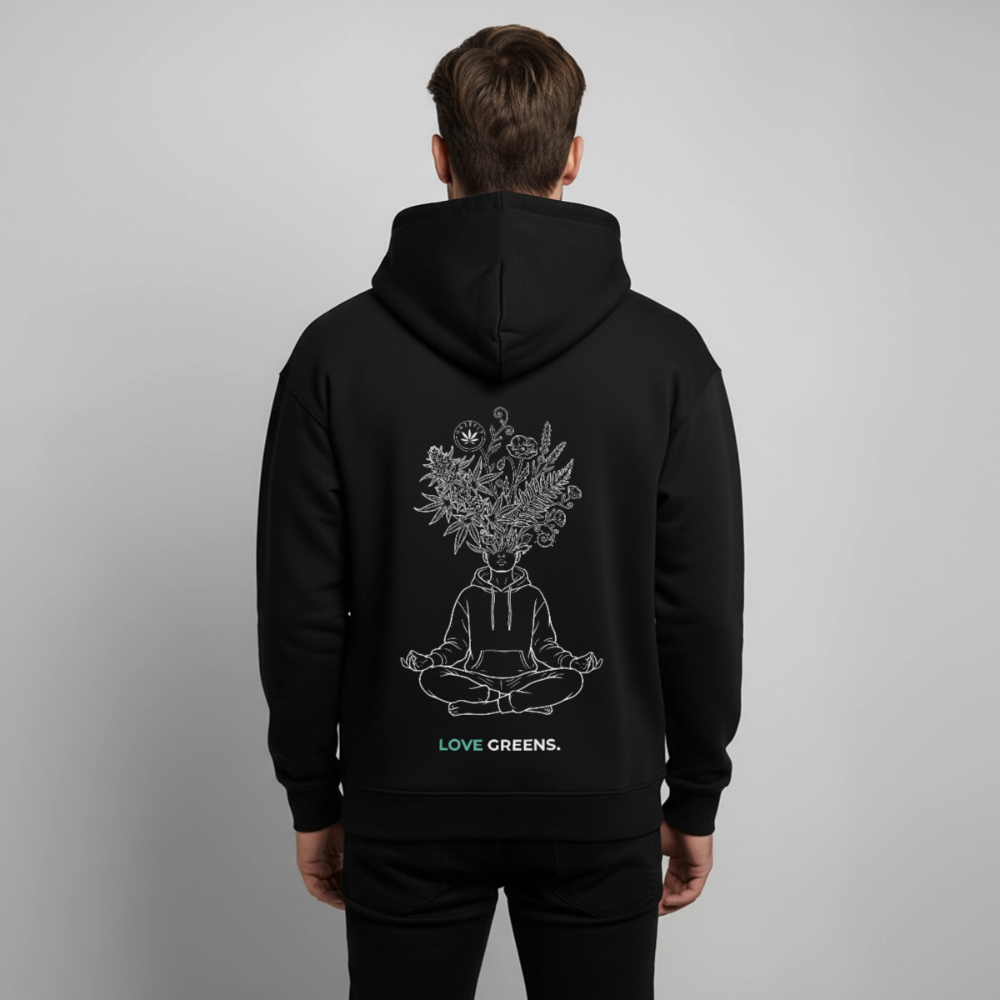 LOVE GREENS Oversized Unisex Bio-Hoodie - Schwarz