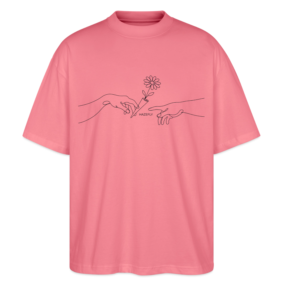 PASS IT Oversized Unisex Bio T-Shirt - Pink 