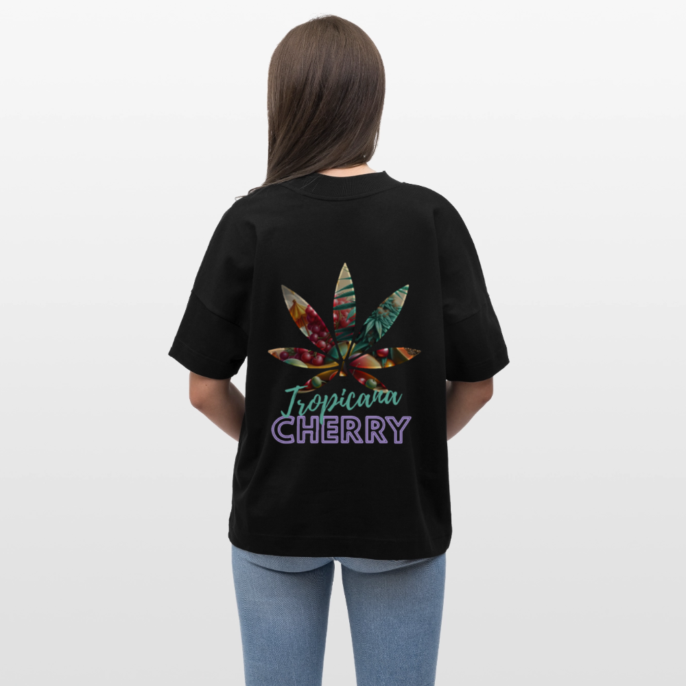 TROPICANA CHERRY Oversized Unisex Bio T-Shirt - Schwarz