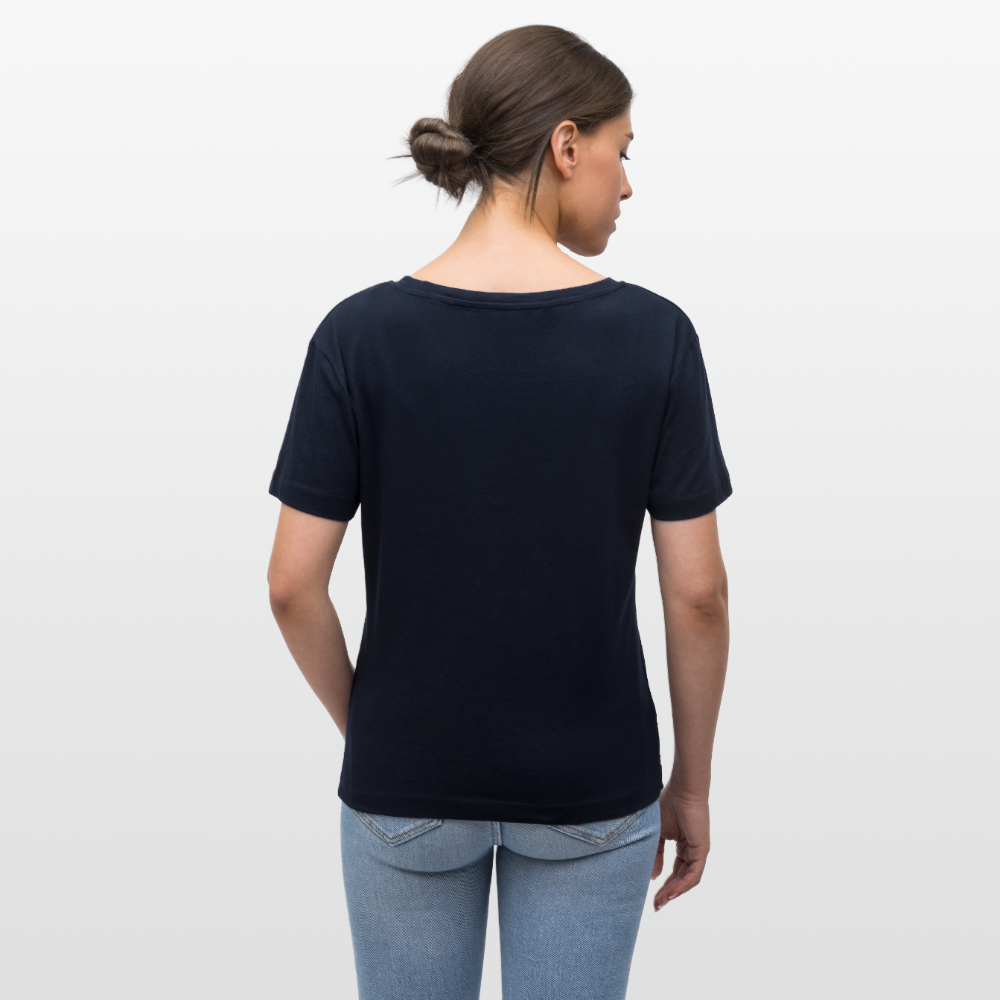 GROW. CHILL. REPEAT. Relaxed Frauen Bio-T-Shirt - Navy