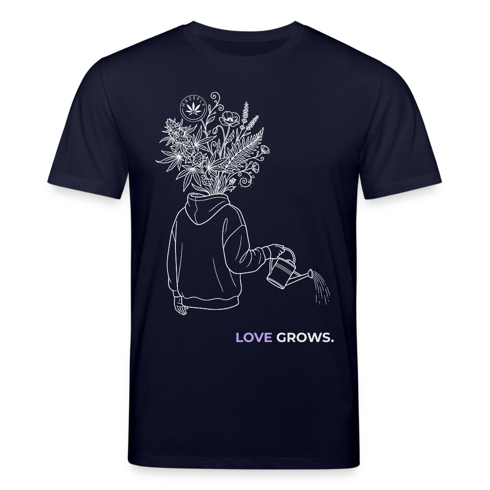 LOVE GROWS II Unisex Bio-T-Shirt - Navy