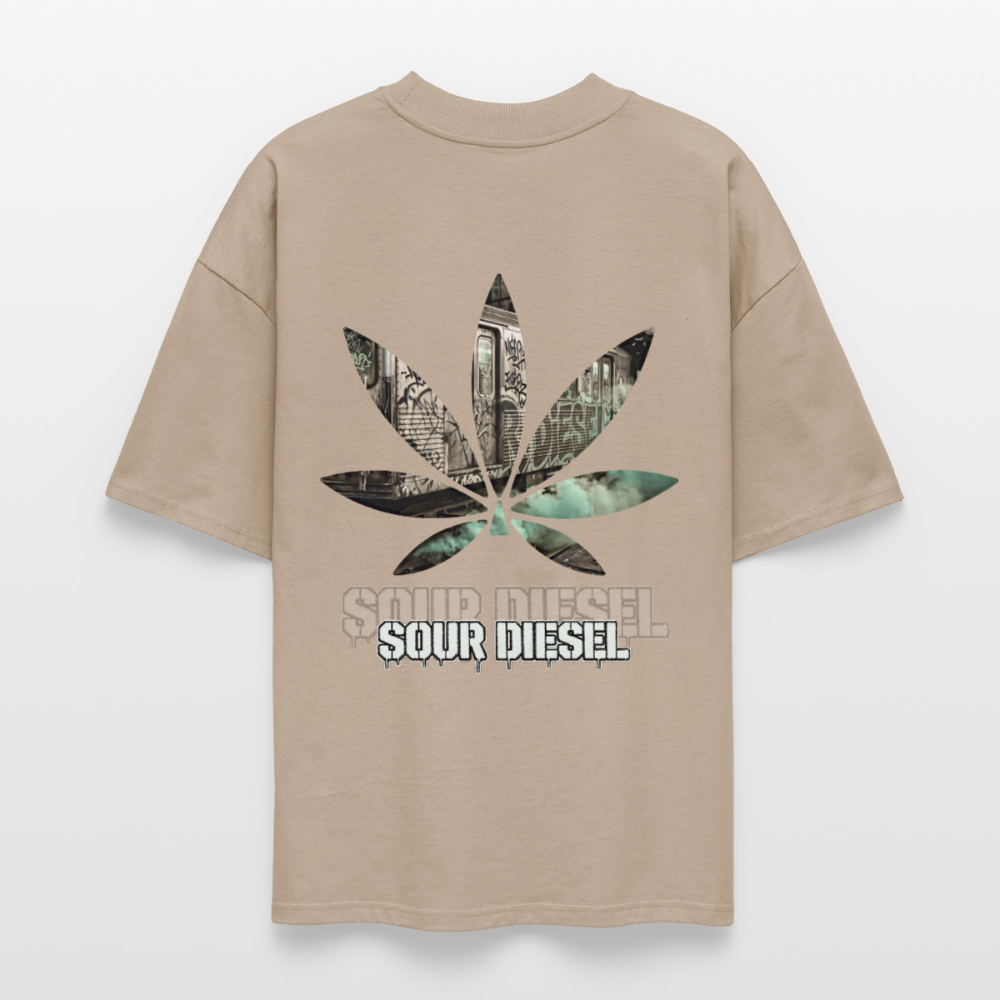 SOUR DIESEL Oversized Unisex Bio T-Shirt - Steingrau