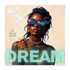 DREAM Poster 60x60 cm - Weiß