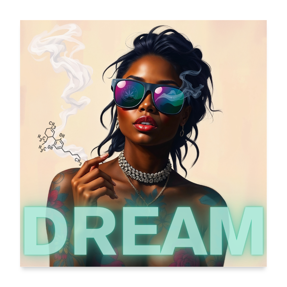 DREAM Poster 60x60 cm - Weiß
