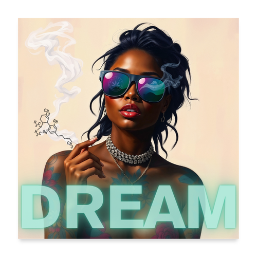 DREAM Poster 60x60 cm - Weiß