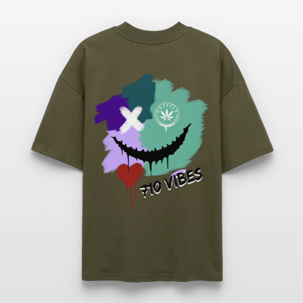 710 VIBES Oversized Unisex Bio T-Shirt - Khaki
