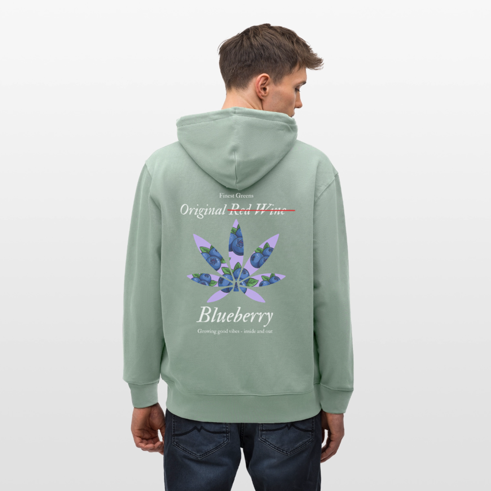 TRUE BERRY Unisex Bio-Kapuzenjacke - Helles Graugrün