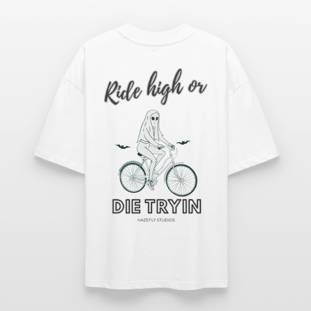 RIDE HIGH Oversized Unisex Bio T-Shirt - Weiß
