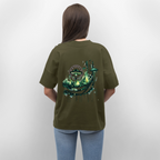 GLOW GARDEN Oversized Unisex Bio T-Shirt - Khaki