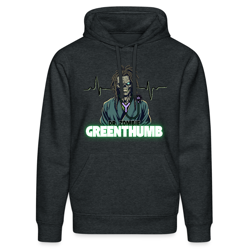 DR. ZOMBIE Unisex Bio-Hoodie - Dunkelgrau meliert