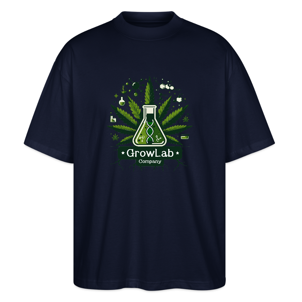 GLOW GARDEN WITH GROWLAB Oversized Unisex Bio T-Shirt - Navy