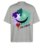 710 VIBES Oversized Unisex Bio T-Shirt - Grau meliert