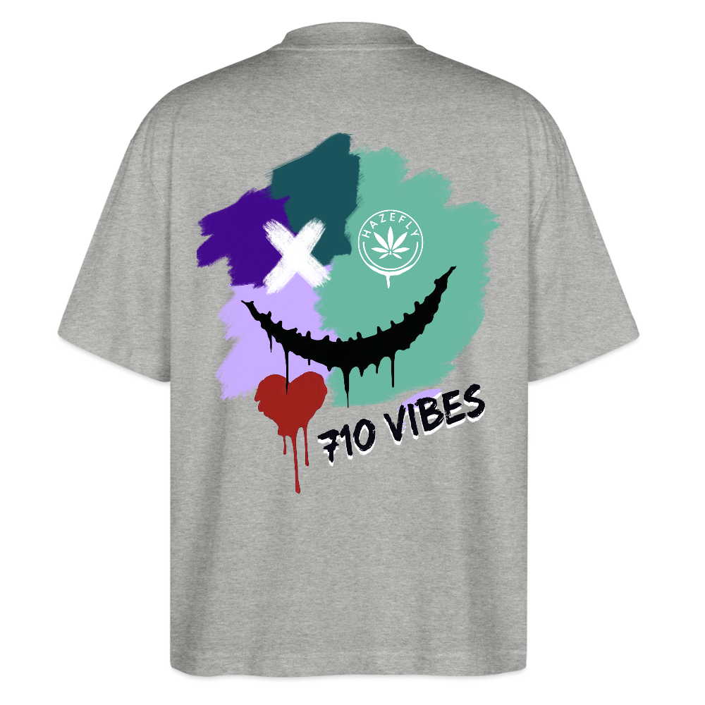 710 VIBES Oversized Unisex Bio T-Shirt - Grau meliert