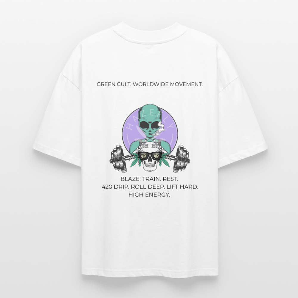GREEN CULT Oversized Unisex Bio T-Shirt - Weiß