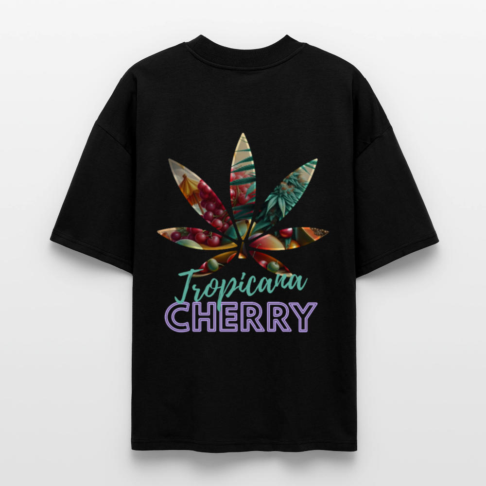 TROPICANA CHERRY Oversized Unisex Bio T-Shirt - Schwarz