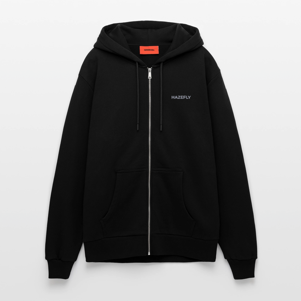 HF SIGNATURE Organic Relaxed Kaputzenjacke - SOLID BLACK
