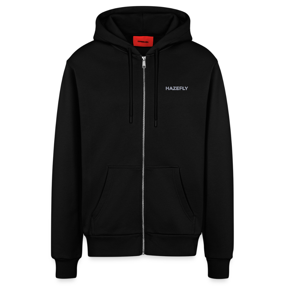HF SIGNATURE Organic Relaxed Kaputzenjacke - SOLID BLACK