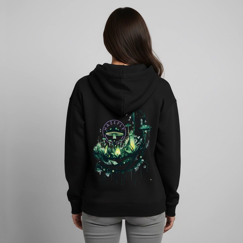 GLOW GARDEN Oversized Unisex Bio-Hoodie - Schwarz