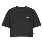 HF SIGNATURE Frauen Oversized Cropped T-Shirt - Anthrazit meliert