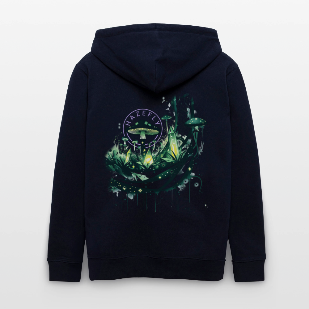 GLOW GARDEN Unisex Bio-Kapuzenjacke - Navy