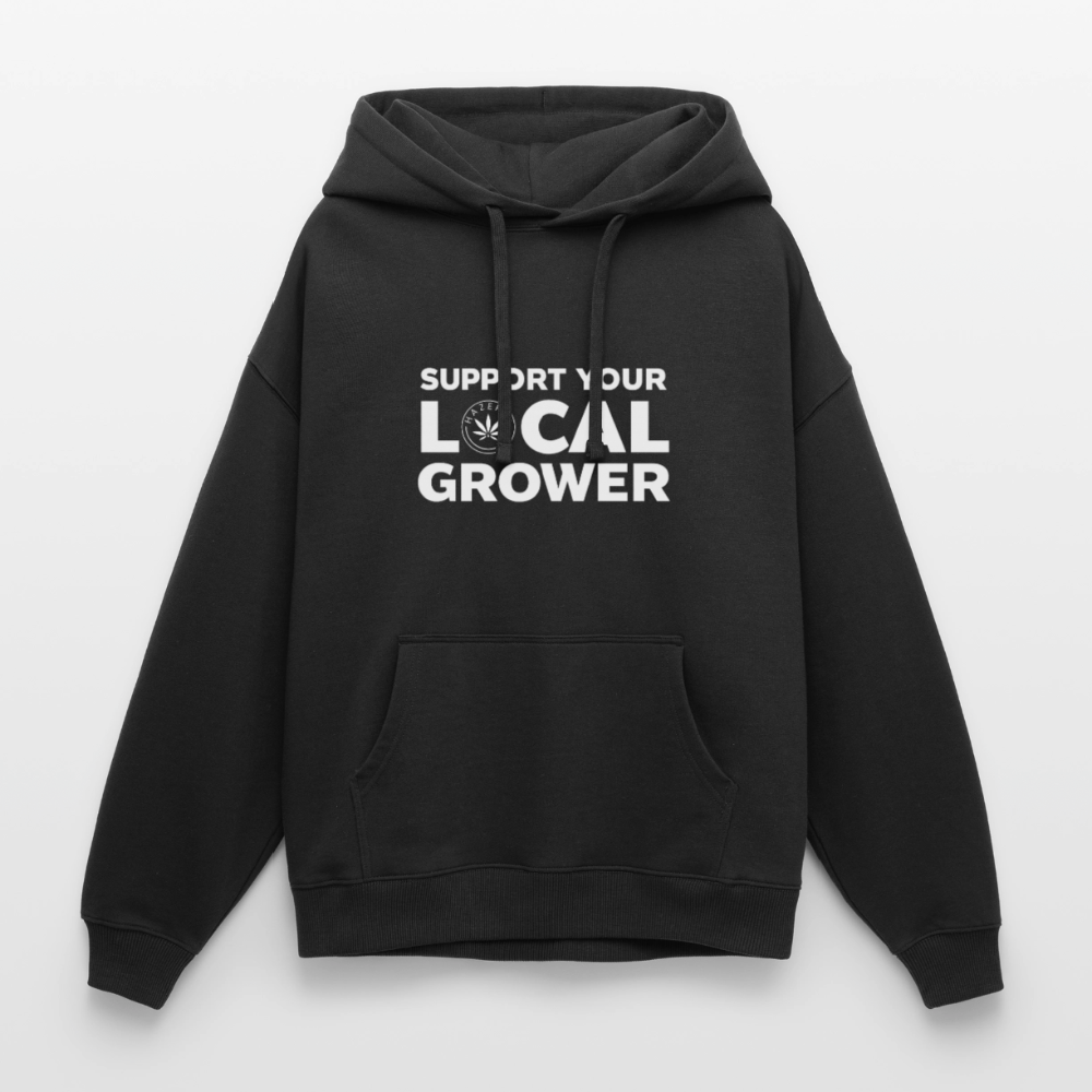 LOCAL GROWER Oversized Unisex Bio-Hoodie - Schwarz