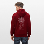 NOT HIGH ENOUGH Unisex Bio-Kapuzenjacke - Burgunderrot