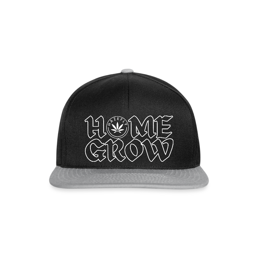 HOME GROW Snapback Cap - Schwarz/Grau