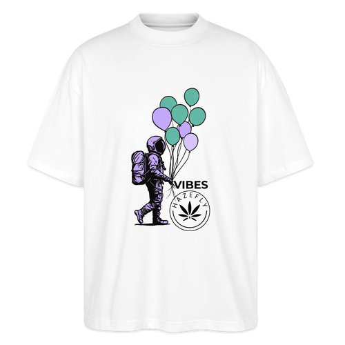 GALACTIC JOURNEY Oversized Unisex Bio T-Shirt - Weiß