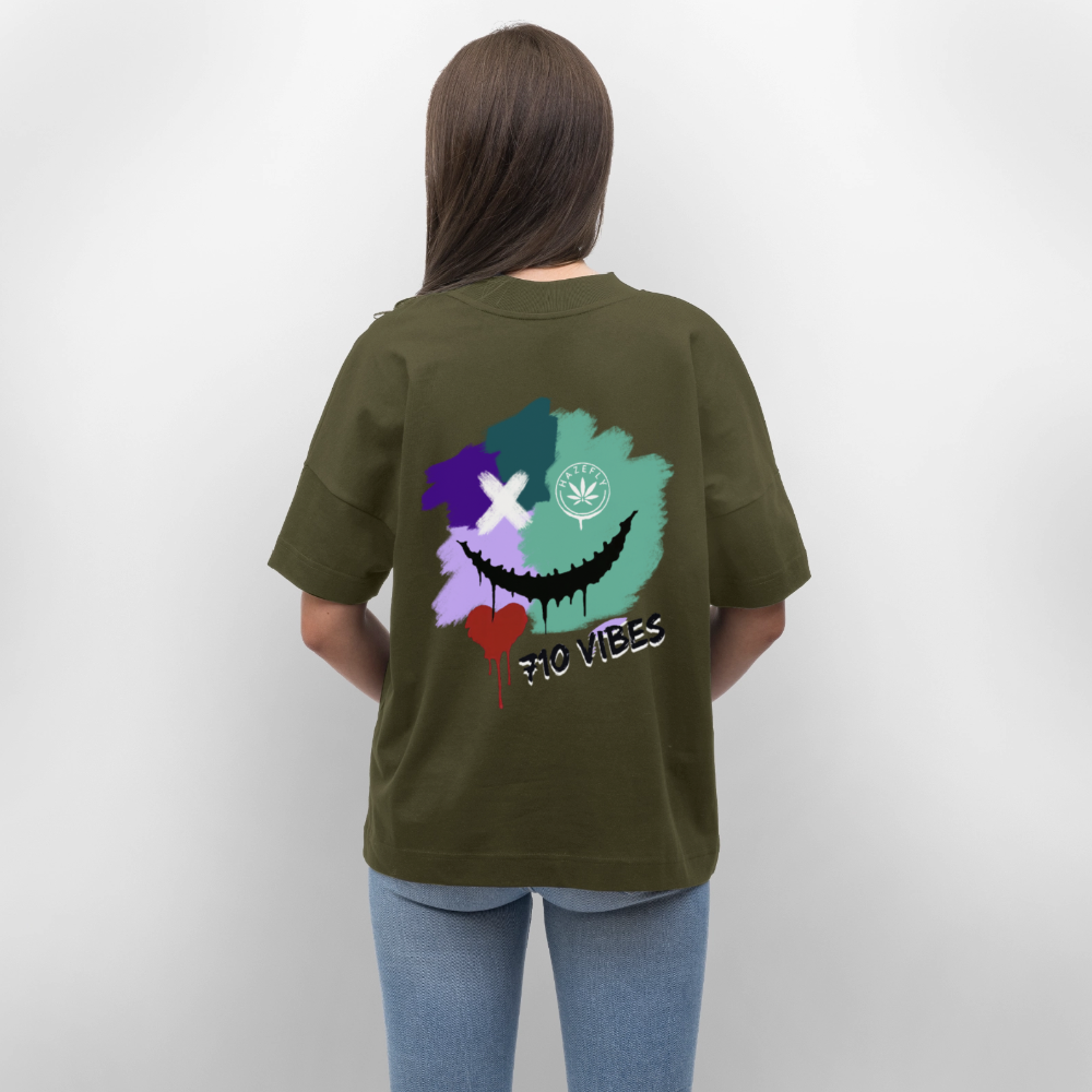 710 VIBES Oversized Unisex Bio T-Shirt - Khaki