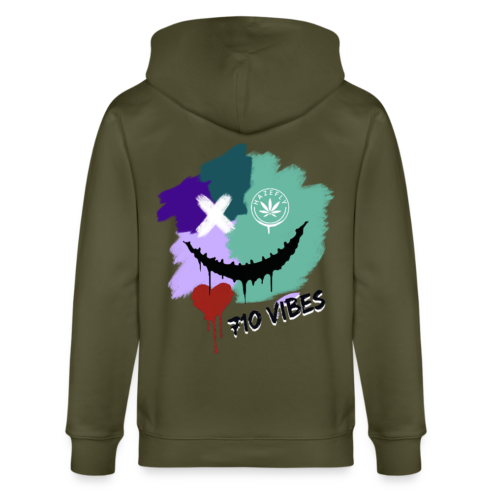 710 VIBES Unisex Bio-Kapuzenjacke - Khaki