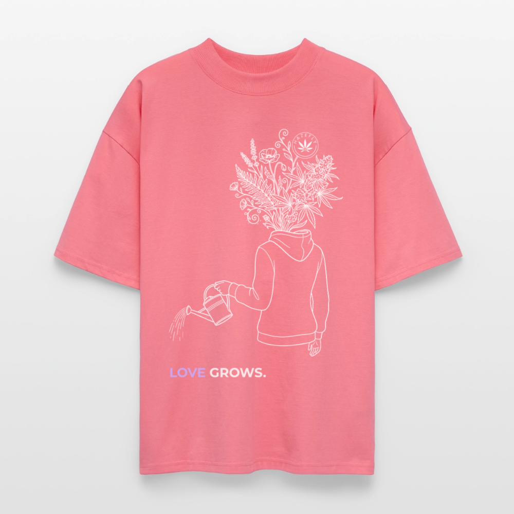 LOVE GROWS I Oversized Unisex Bio T-Shirt - Pink 