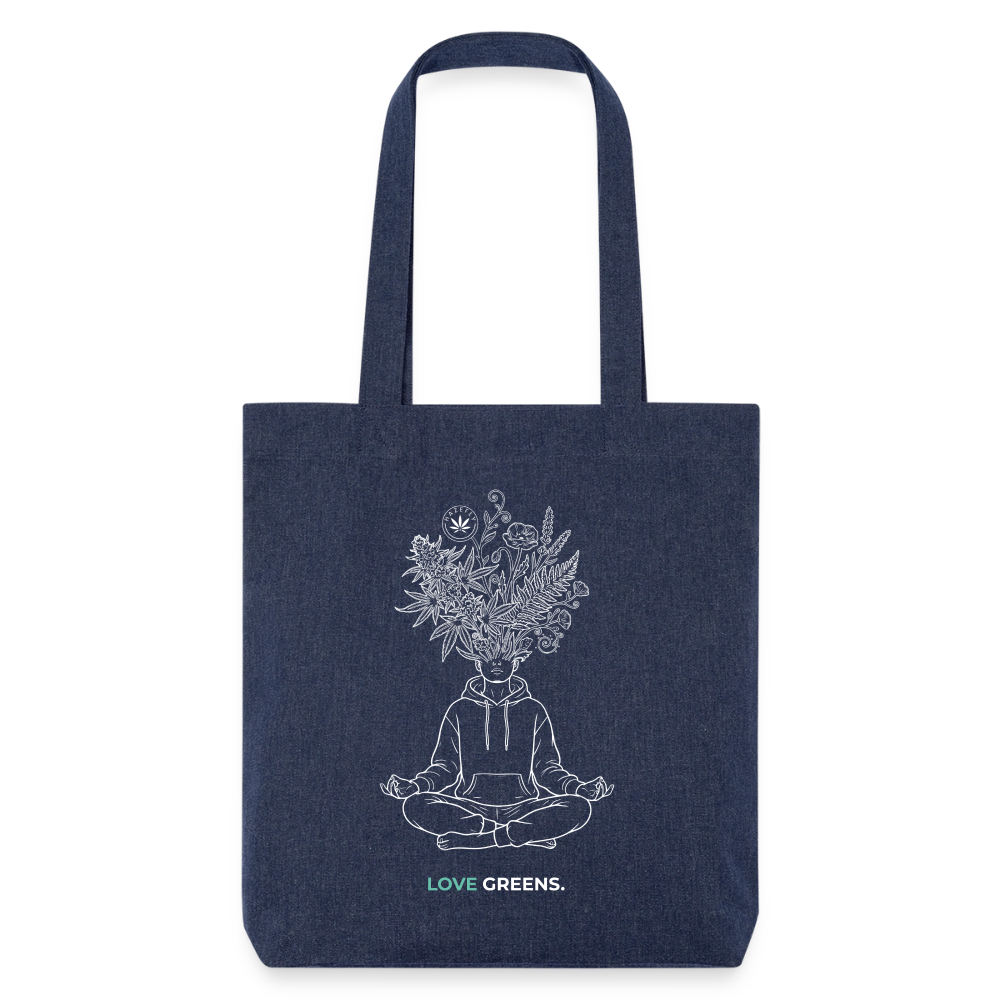 LOVE GREENS recycelter Heavyweight Stoffbeutel - melange Blue